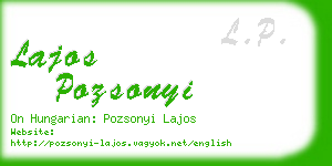 lajos pozsonyi business card